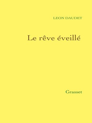cover image of Le rêve éveillé
